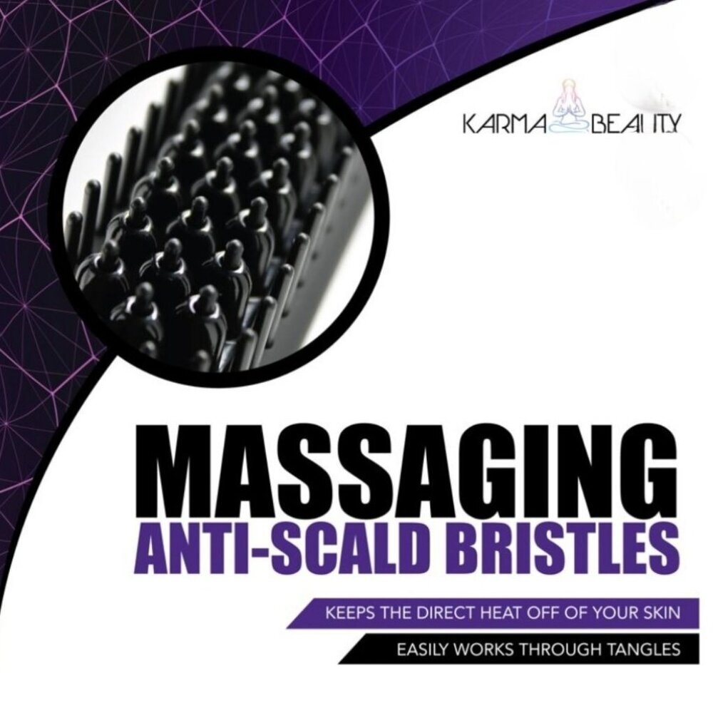 🆕️🆑️ Karma Beauty Gentlemen Beard Straightening Brush With Anti-Scald Bristles - Picture 3 of 11